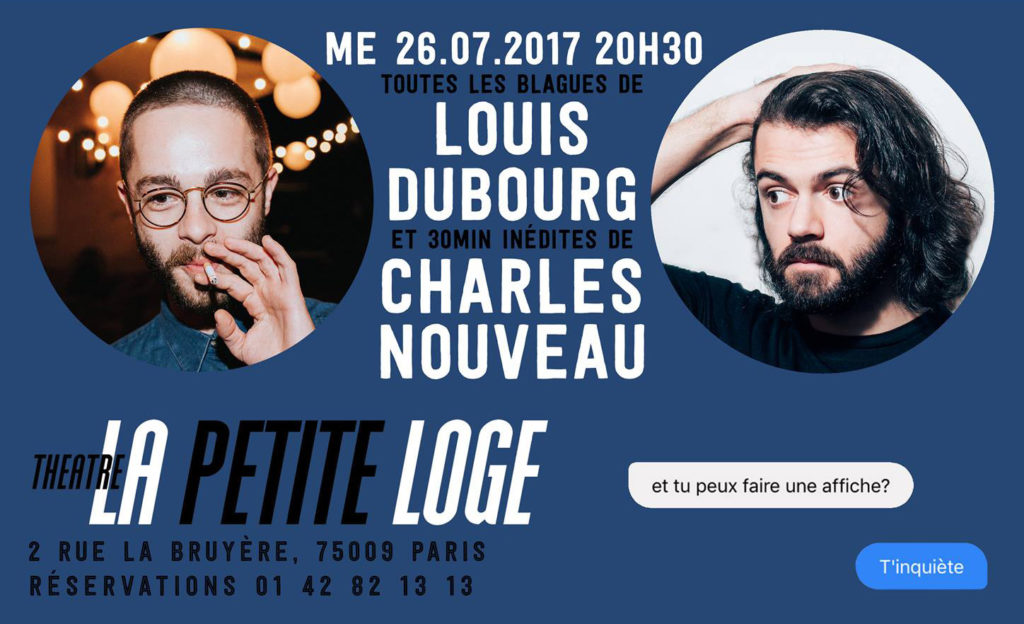 Louis Dubourg et Charles Nouveau à la Petite Loge