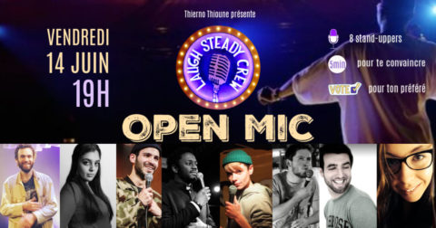 Alexandre Di Mambro, Audrey Jésus et Anissa Omri sélectionnés à l'Open Mic du Laugh Steady Crew
