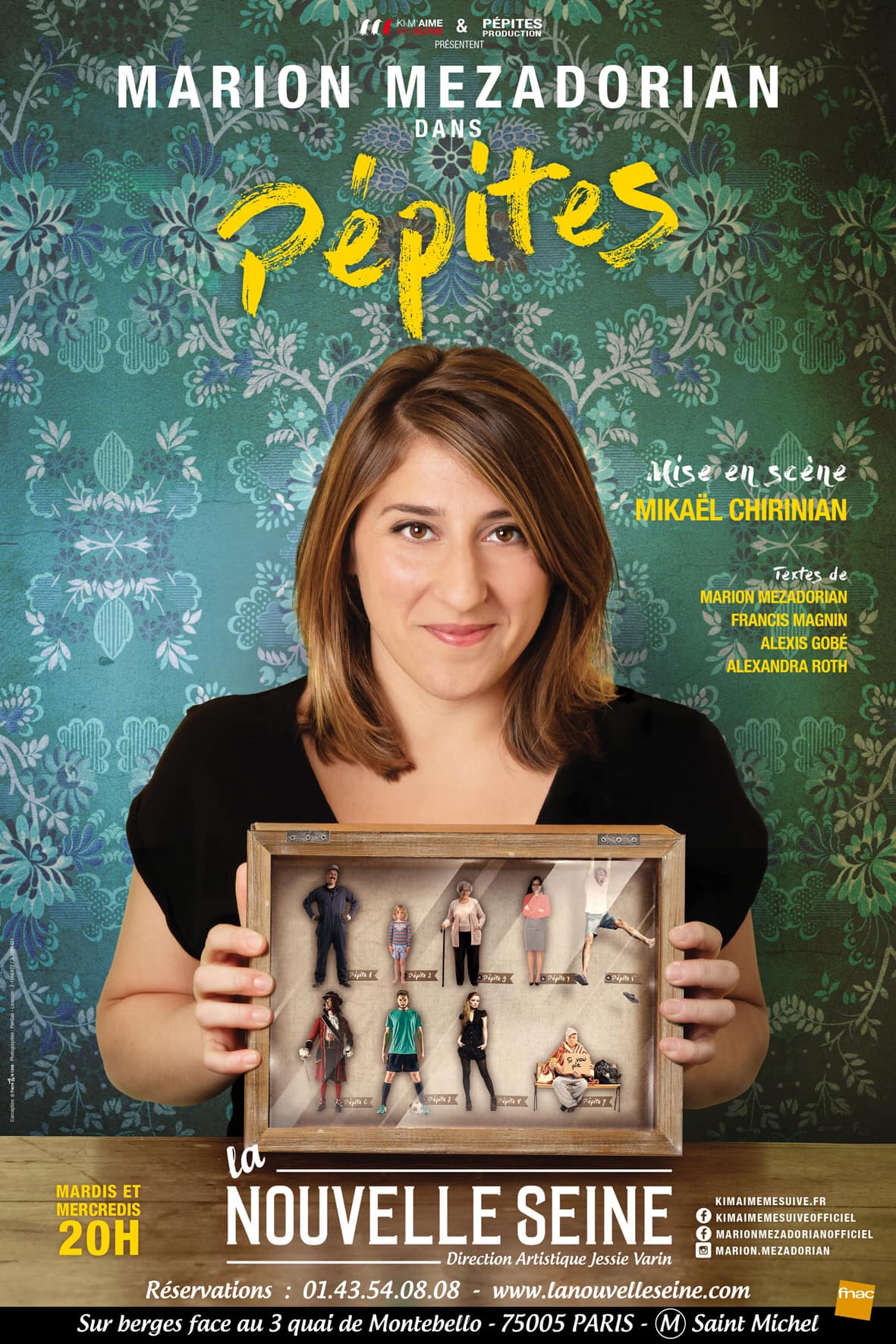Pépites : la nouvelle affiche du spectacle de Marion Mezadorian à la Nouvelle Seine