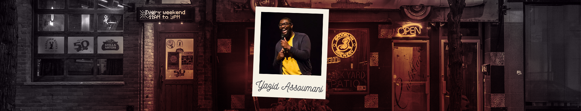 Portrait de Yazid Assoumani, humoriste stand-up