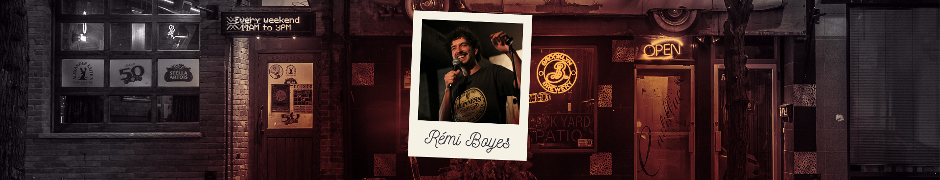 Portrait de Rémi Boyes, comédien de stand-up