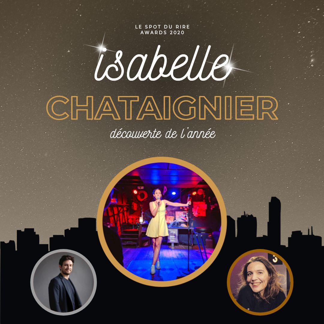 Isabelle Chataignier reçoit l’award de la meilleure découverte humour 2020 !