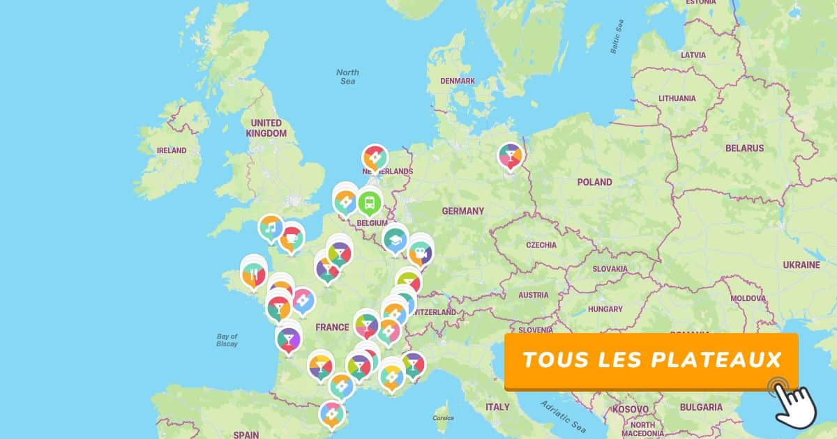La carte des plateaux d’humour en France, Belgique et en Suisse