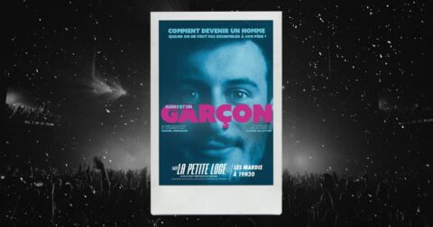 Sam : affiche du spectacle Garçon à la Petite Loge