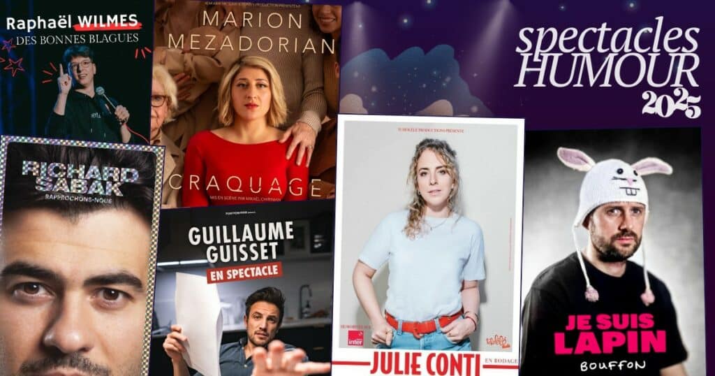 Raphaël Wilmes, Richard Sabak, Marion Mezadorian, Guillaume Guisset, Julie Conti, Je Suis Lapin : notre sélection de spectacles humour 2025