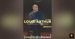 Affiche du spectacle de Louis-Arthur en rodage, Merci pour la tendresse, à la Comédie des 3 Bornes à Paris Affiche du spectacle de Louis-Arthur en rodage, Merci pour la tendresse, à la Comédie des 3 Bornes à Paris